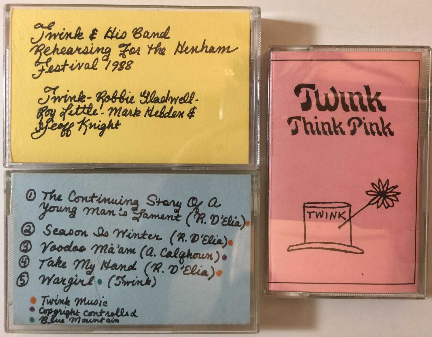 Lot 1172 - TWINK - SIGNED CASSETTES
