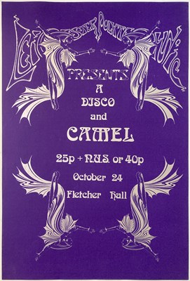 Lot 175B - CAMEL - AN ORIGINAL 1970S CONCERT POSTER.