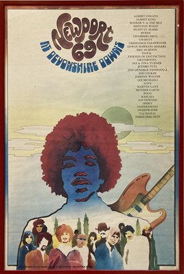 Lot 429 - NEWPORT 1969 ORIGINAL FESTIVAL POSTER.