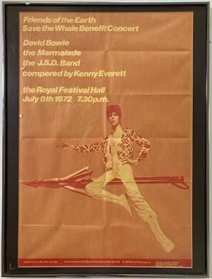 Lot 60 - DAVID BOWIE - A RARE FOLD OUT PROGRAMME FOR THE FRIENDS OF THE EARTH BENEFIT, 1972.