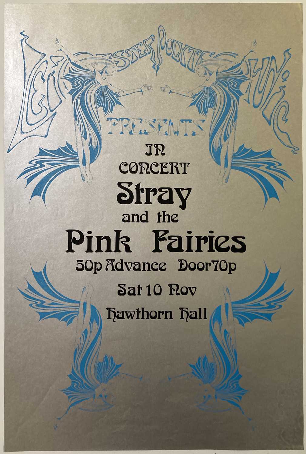 Lot 200 - PINK FAIRIES ORIGINAL 1973 CONCERT POSTER.