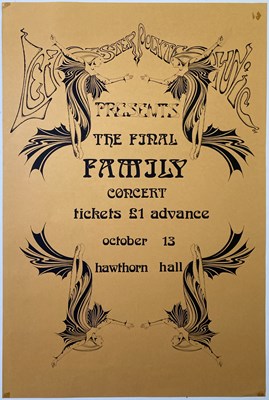 Lot 201 - FAMILY - AN ORIGINAL POSTER FOR THE 'FINAL CONCERT' 1973.