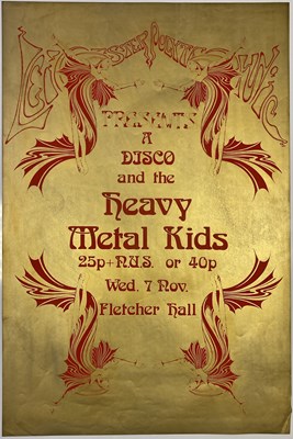 Lot 9 - HEAVY METAL KIDS - 1973 CONCERT POSTER.