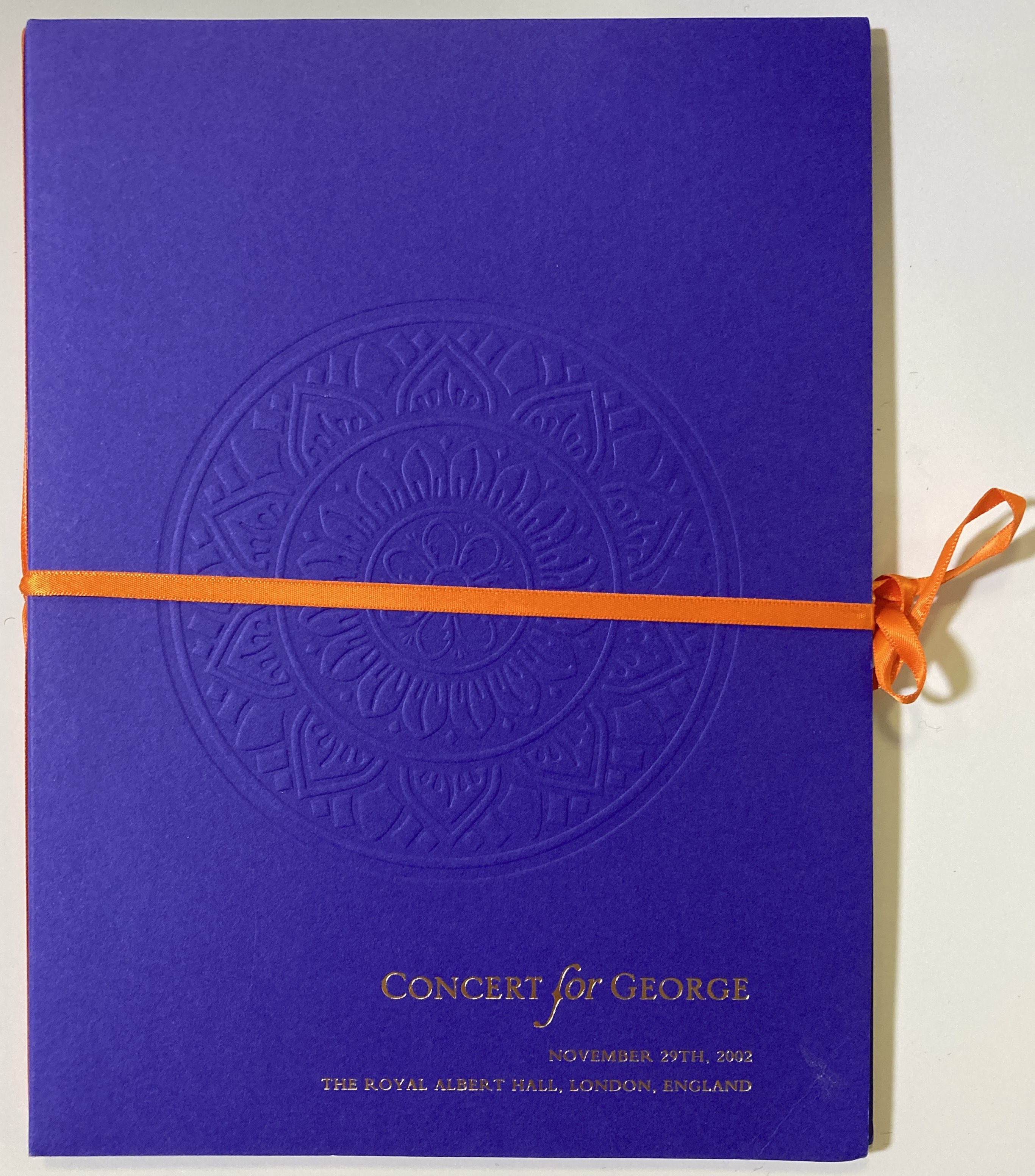 Lot 201 - CONCERT FOR GEORGE PROGRAMME & TICKET.