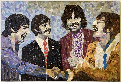 Lot 179 - THE BEATLES PAPER MOSIAC BY ED CHAPMAN.