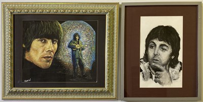 Lot 180 - PAUL MCCARTNEY & GEORGE HARRISON PAINTINGS BY GRANELLI.