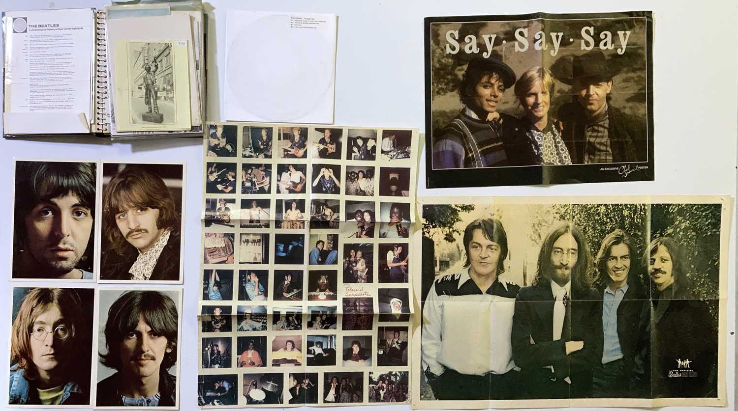 Lot 139 - THE BEATLES MEMORABILIA & FAN CLUB EPHEMERA.