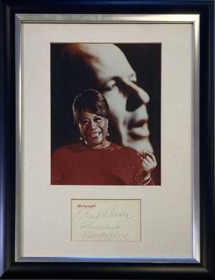 Lot 322 - ELLA FITZGERALD SIGNED DISPLAY.