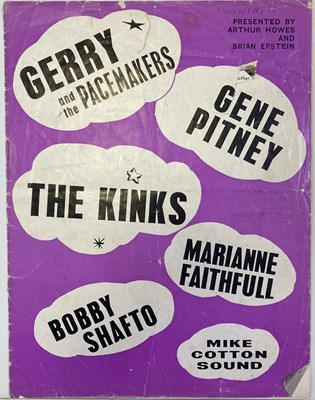 Lot 201 - 1964 KINKS PROGRAMME SIGNED BY KINKS, DAVID BOWIE & THE MANISH BOYS AND OTHERS.
