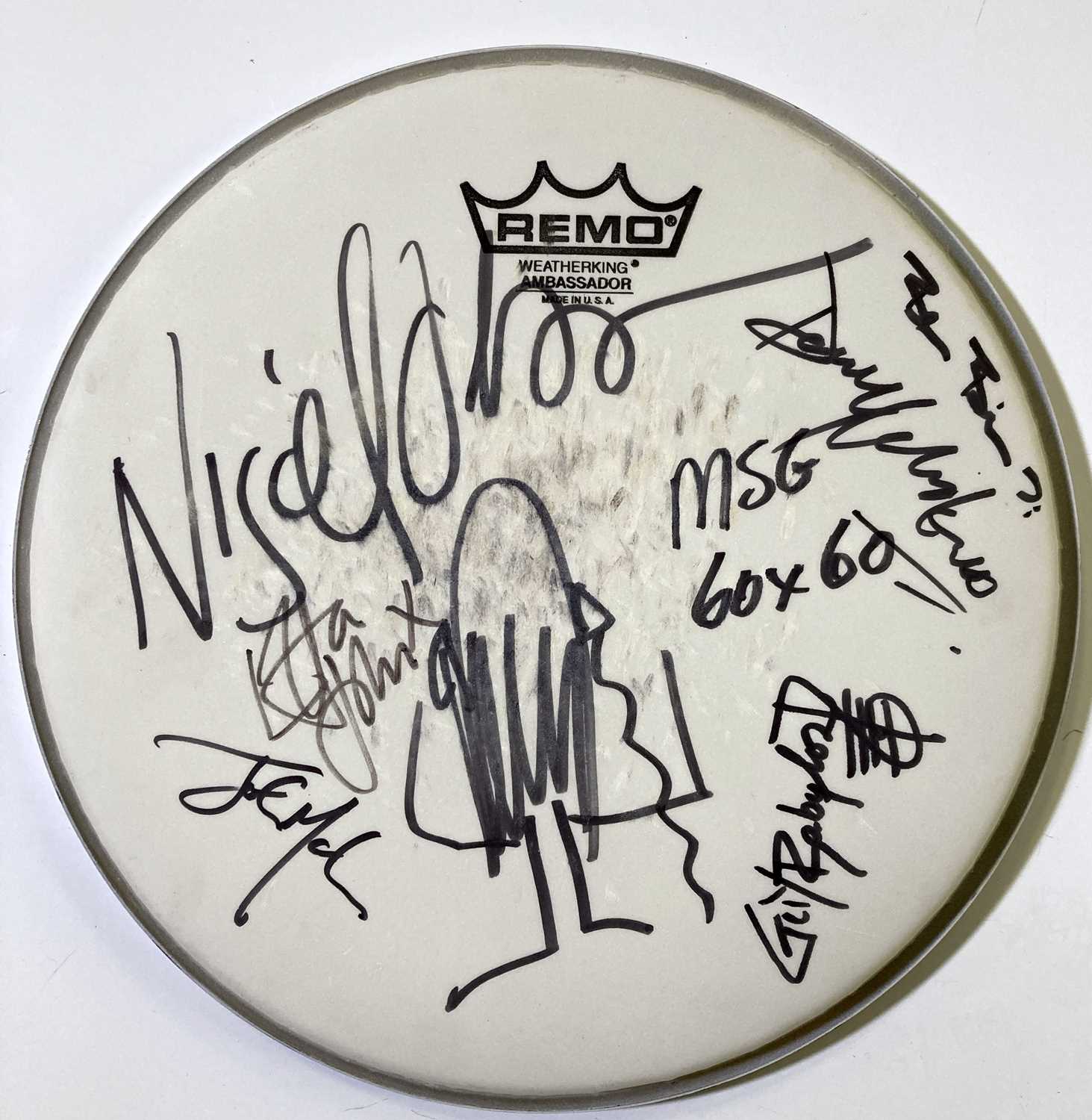 Lot 323 - ELTON JOHN SIGNED DRUM HEAD.