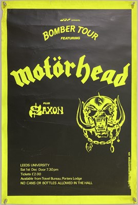 Lot 184 - MOTORHEAD BOMBER TOUR ORIGINAL 1979 CONCERT POSTER.