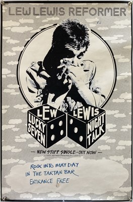 Lot 207 - STIFF RECORDS / LEW LEWIS - POSTERS AND SIGNED SINGLE.