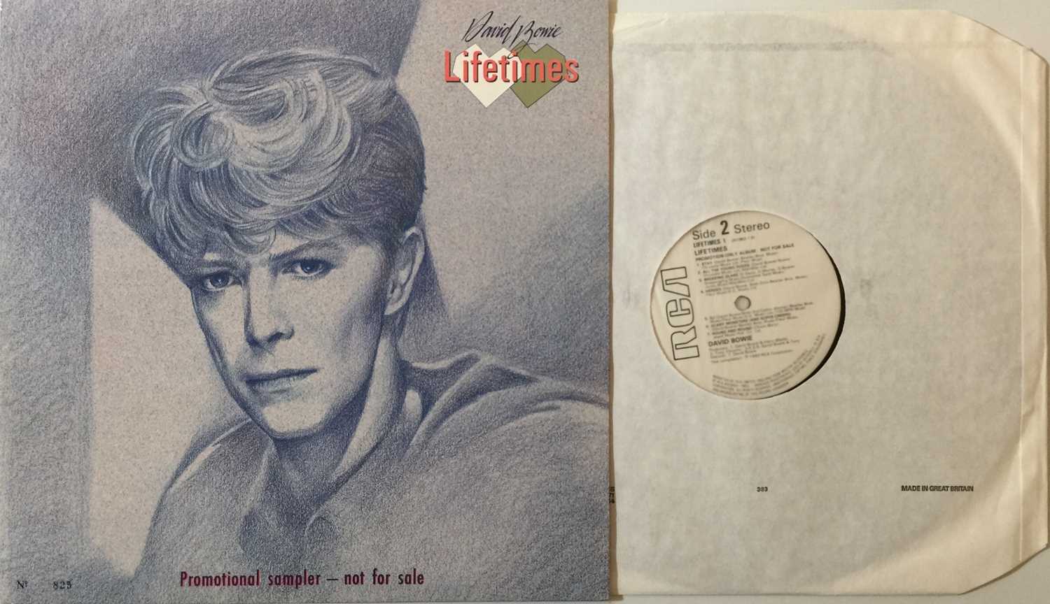 Lot 324 - DAVID BOWIE - LIFETIMES LP (ORIGINAL UK 1983 PROMO COPY - LIFETIMES 1)