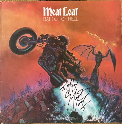 Lot 241A - MEAT LOAF - SIGNED BAT OUT OF HELL LP.