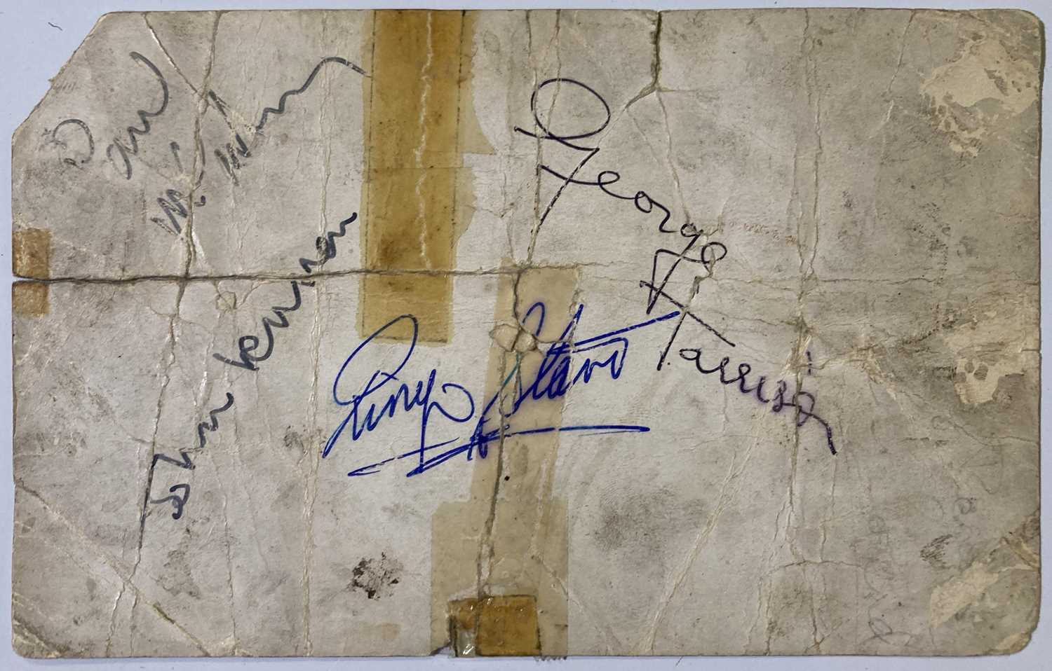 Lot 223 - THE BEATLES - A SIGNED POSTCARD.