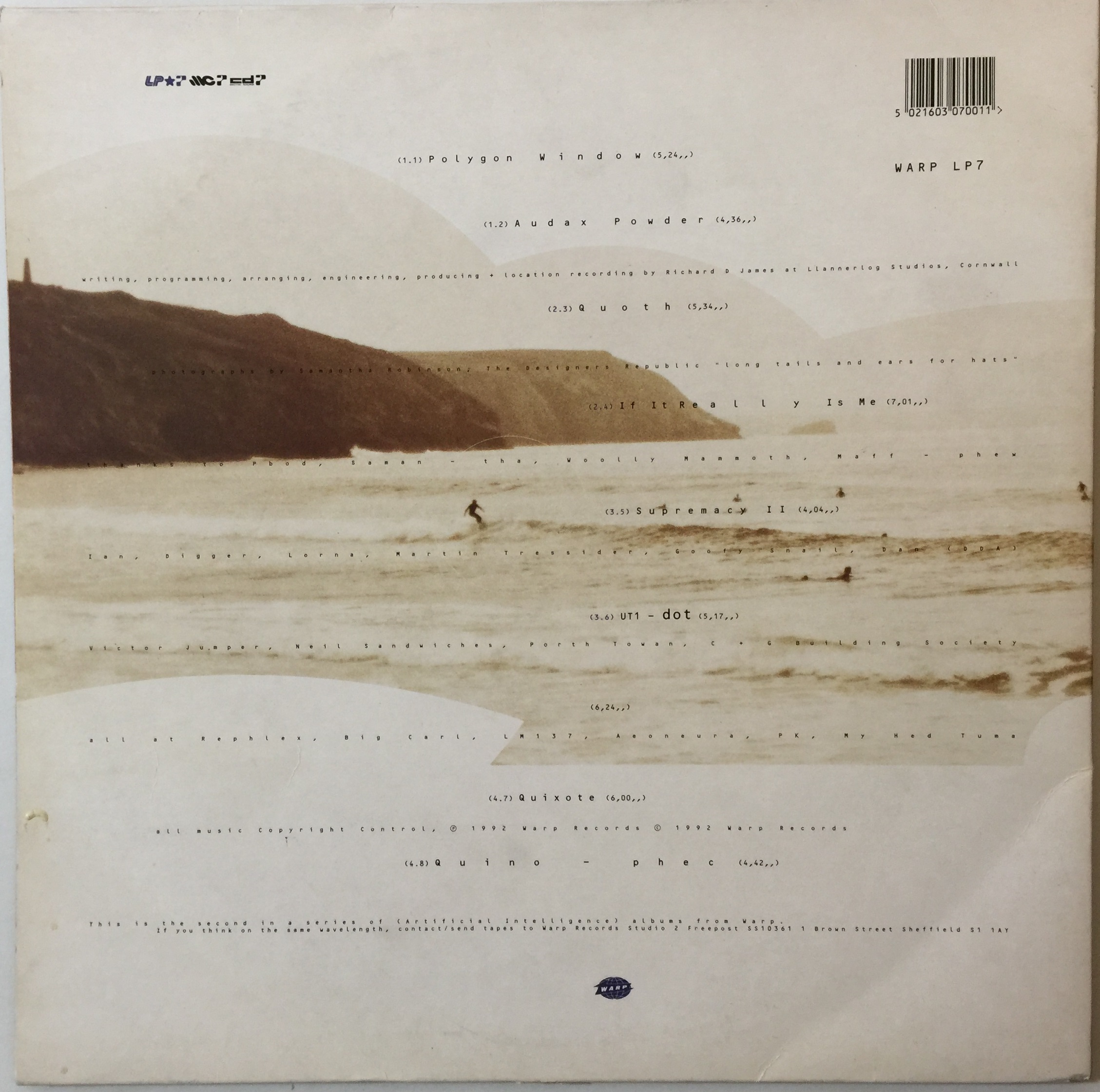 Lot 97 - POLYGON WINDOW (APHEX TWIN) - SURFING ON SINE