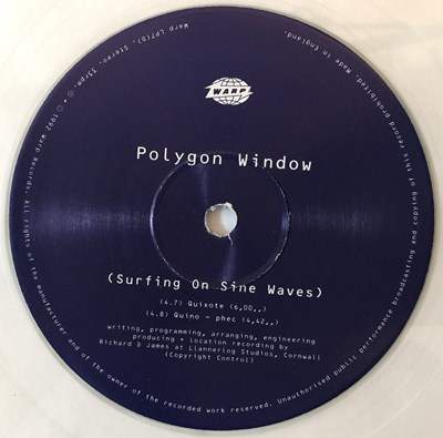 Lot 97 - POLYGON WINDOW (APHEX TWIN) - SURFING ON SINE WAVES LP (ORIGINAL LIMITED EDITION CLEAR VINYL PRESSING - WARP LP7)