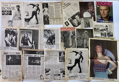 Lot 1760038 - DAVID BOWIE - NEWSPAPER COVERS / ADVERTS C 1970S.