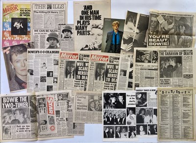 Lot 1760038 - DAVID BOWIE - NEWSPAPER COVERS / ADVERTS C 1970S.