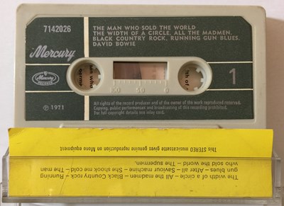 Lot 355 - DAVID BOWIE - THE MAN WHO SOLD THE WORLD CASSETTE (ORIGINAL 'DRESS COVER' - MERCURY 7142026)