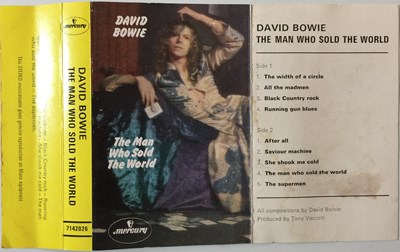 Lot 355 - DAVID BOWIE - THE MAN WHO SOLD THE WORLD CASSETTE (ORIGINAL 'DRESS COVER' - MERCURY 7142026)