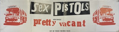 Lot 369 - SEX PISTOLS - A PRETTY VACANT PROMOTIONAL BANNER.