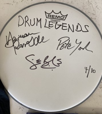 Lot 301 - GINGER BAKER SIGNED DRUM ITEMS