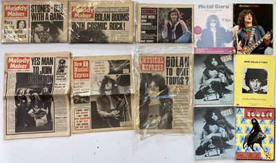 Lot 1760013 - MARC BOLAN / T REX - NEWSPAPER COVERS / SONGBOOKS.