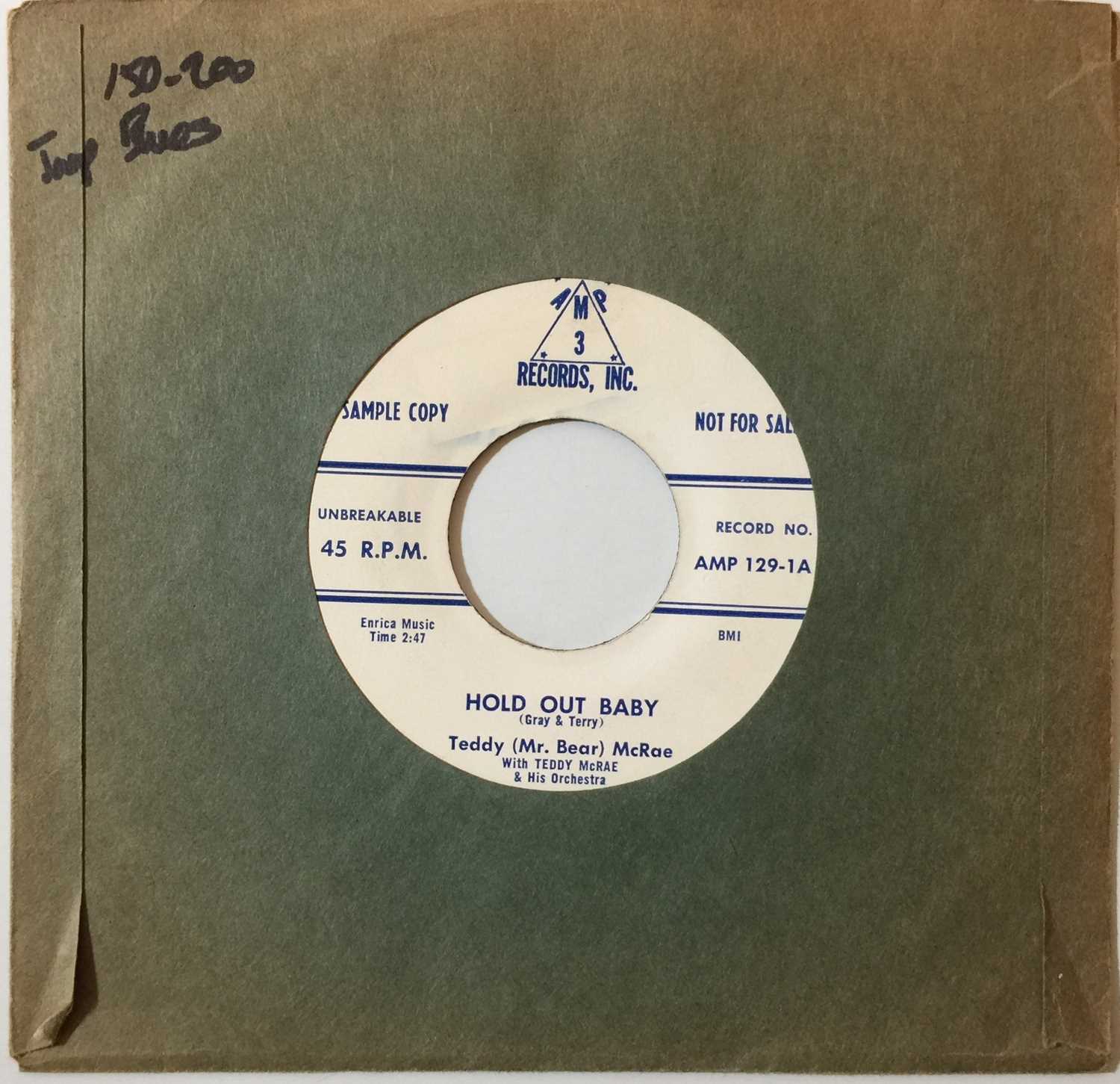 Lot 2 - TEDDY (MR BEAR) MCRAE - HOLD OUT BABY/ HI FI BABY 7" PROMO (AMP 129-1)