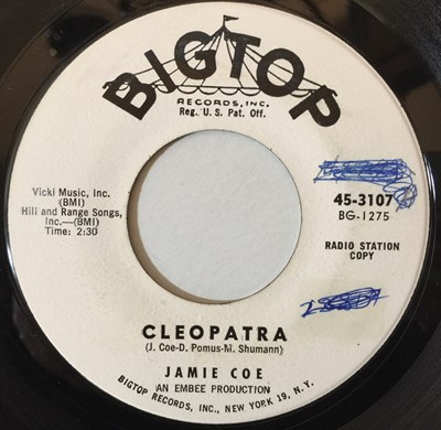 Lot 9 - JAMIE COE - CLEOPATRA/ BUT YESTERDAY 7" (45-3107)