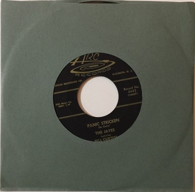 Lot 11 - THE JAYES - PANIC STRICKEN/ YOU'RE GONNA GRIEVE WHEN I LEAVE 7" (ROCKABILLY - 4443)
