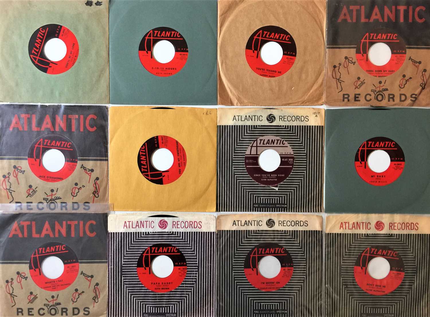 Lot 20 - R&B/ DOO WOP - ATLANTIC 7" LABEL RUN