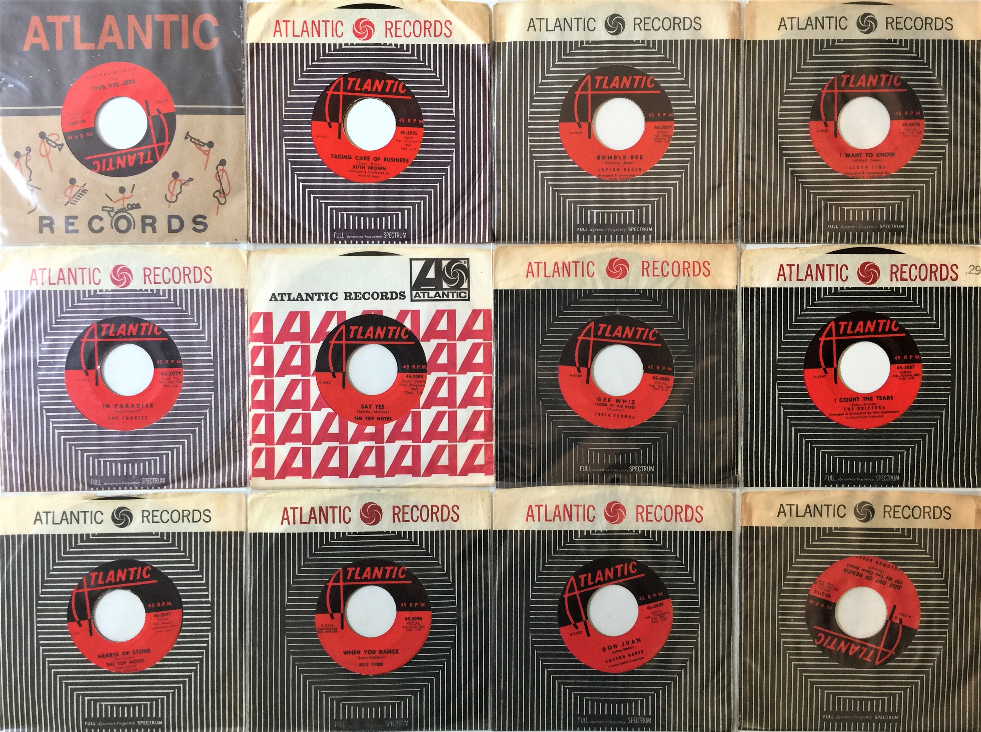 Lot 20 - R&B/ DOO WOP - ATLANTIC 7" LABEL RUN