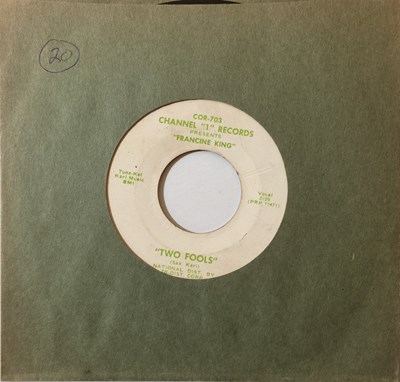 Lot 29 - FRANCINE KING - TWO FOOLS/ THE GRAPEVINE CAN'T 7" (SOUL - COR-703)