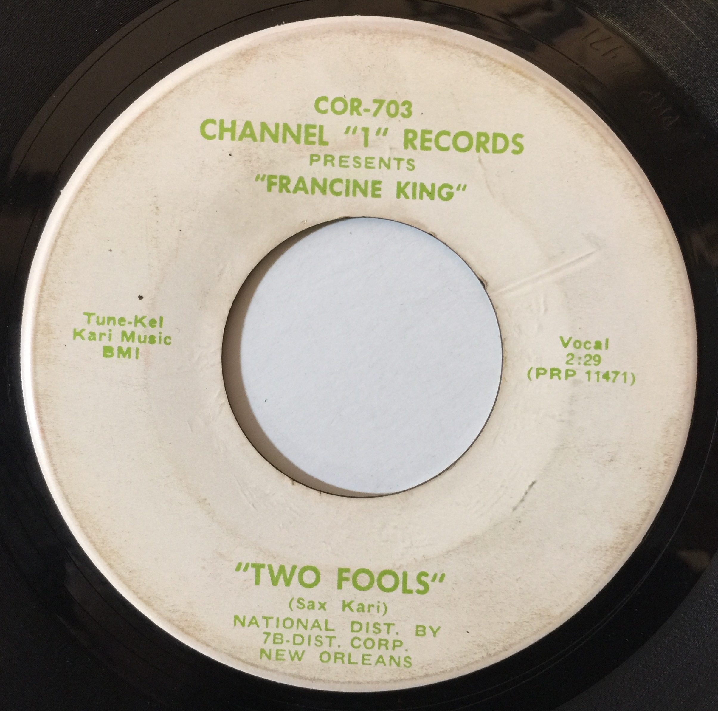 Lot 29 - FRANCINE KING - TWO FOOLS/ THE GRAPEVINE