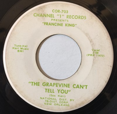 Lot 29 - FRANCINE KING - TWO FOOLS/ THE GRAPEVINE CAN'T 7" (SOUL - COR-703)