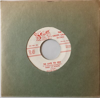 Lot 31 - PERRY LA POINTE - B.O. ROCK/ TO LATE TO CRY 7" (ROCKABILLY - CRAZY CAJUN 501)
