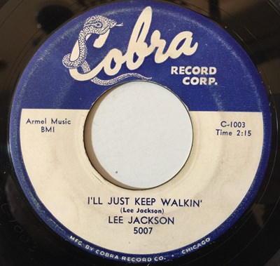 Lot 35 - LEE JACKSON - FISHIN' IN MY POND/ I'll JUST KEEP WALKIN' 7" (CHICAGO BLUES - COBRA 5007)