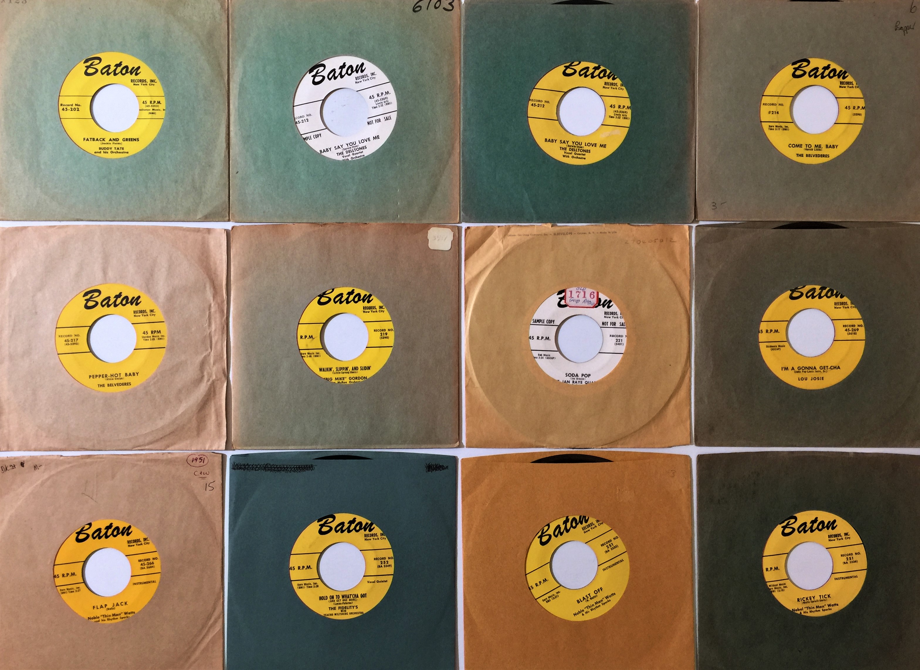 Lot 39 - DOO WOP/ R&B - BARTON RECORDS 7" PACK