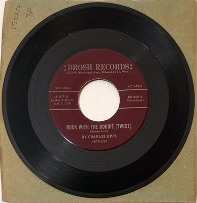 Lot 62 - CHARLES EPPS - ROCK WITH THE BOOGIE (TWIST) 7" (ORIGINAL US COPY - BROSH RECORDS BR-800)