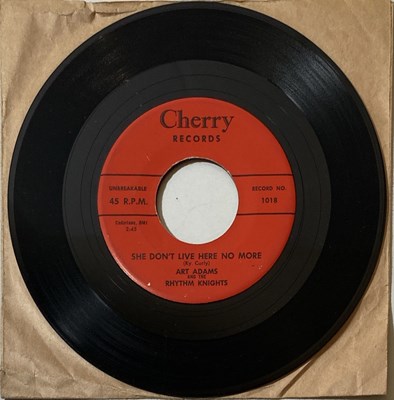 Lot 68 - ART ADAMS AND THE RHYTHM KNIGHTS - DANCING DOLL/SHE DON'T LIVE HERE NO MORE 7" (ORIGINAL US COPY - CHERRY RECORDS 1018)