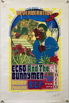 Lot 222 - ECHO AND THE BUNNYMEN / THE KLF 1990 LIMITED EDITION BOOTLE POSTER.