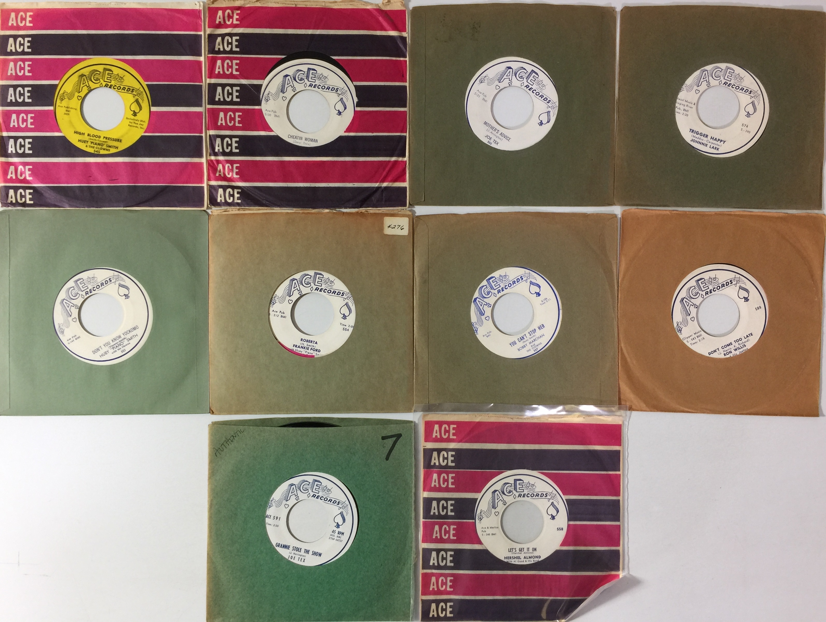Lot 74 ACE RECORDS ORIGINAL US 7" RELEASES