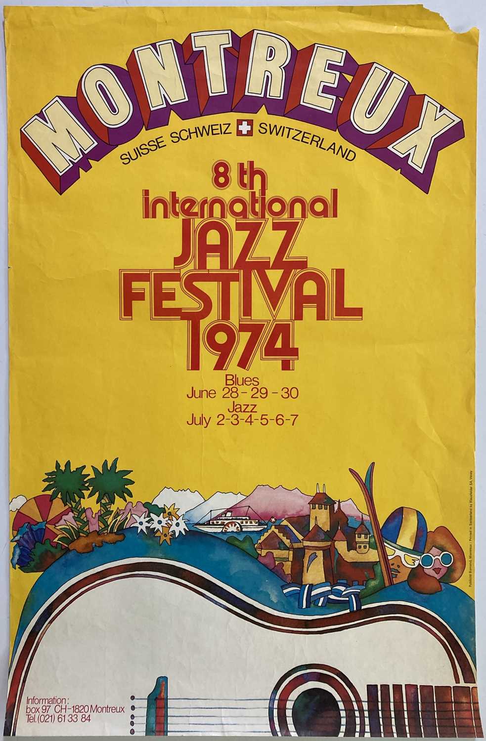 Lot 177 - MONTREUX JAZZ FESTIVAL  - 1974 POSTER.