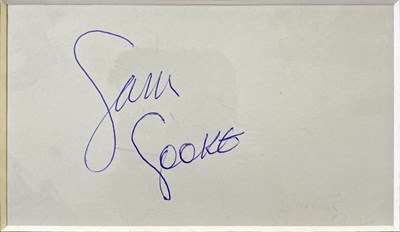 Lot 337 - SAM COOKE SIGNED DISPLAY.