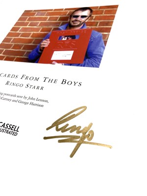 Lot 216 - RINGO STARR - POSTCARDS FROM THE BOYS SIGNED.