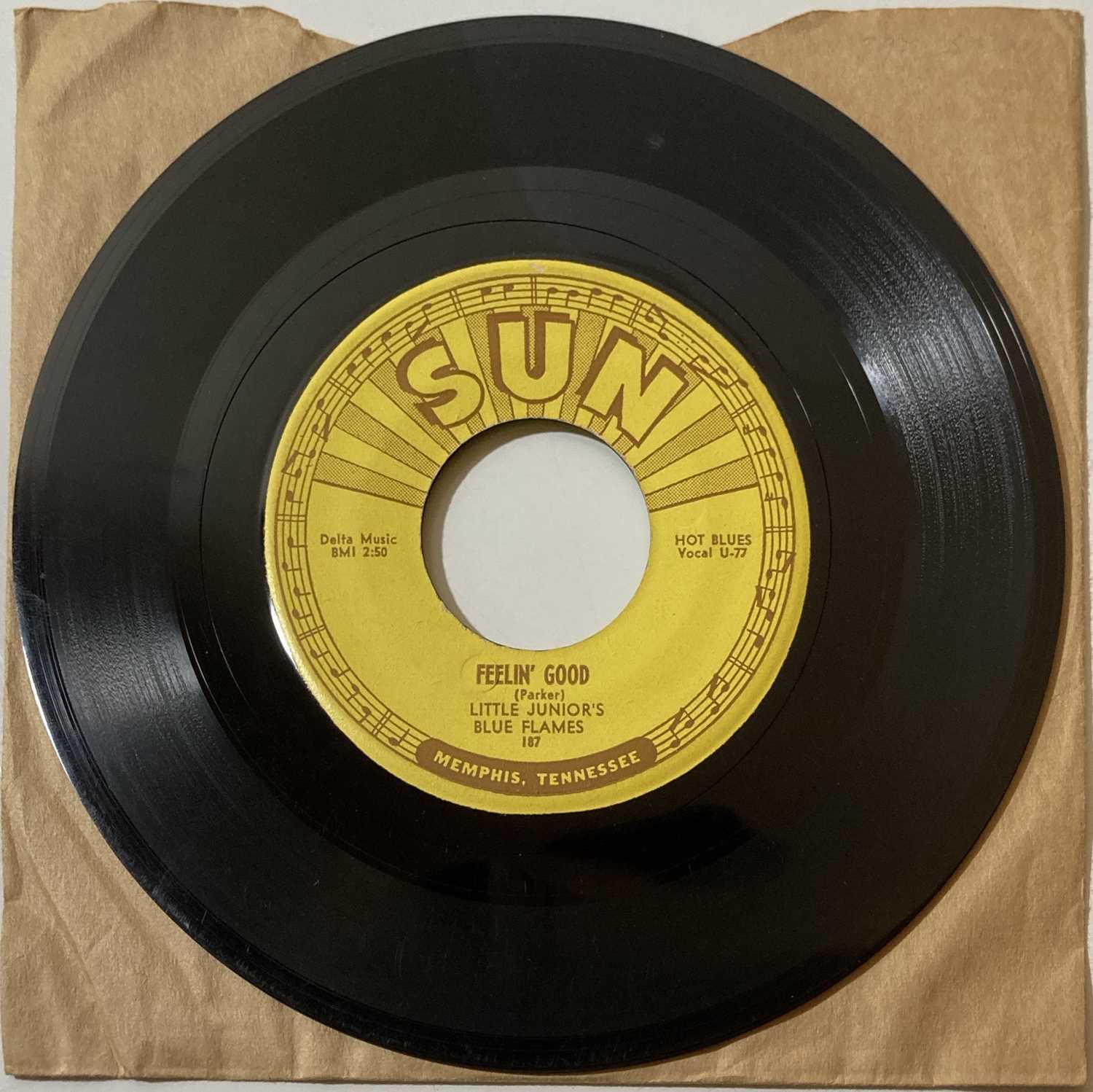 Lot 203 - SUN RECORDS COLLECTION - LITTLE JUNIOR'S BLUE FLAMES - SUN 187.