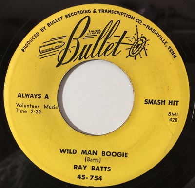 Lot 93 - RAY BATTS - WILD MAN BOOGIE/ BEAR CAT DADDY 7" (ROCKABILLY - 45-754)