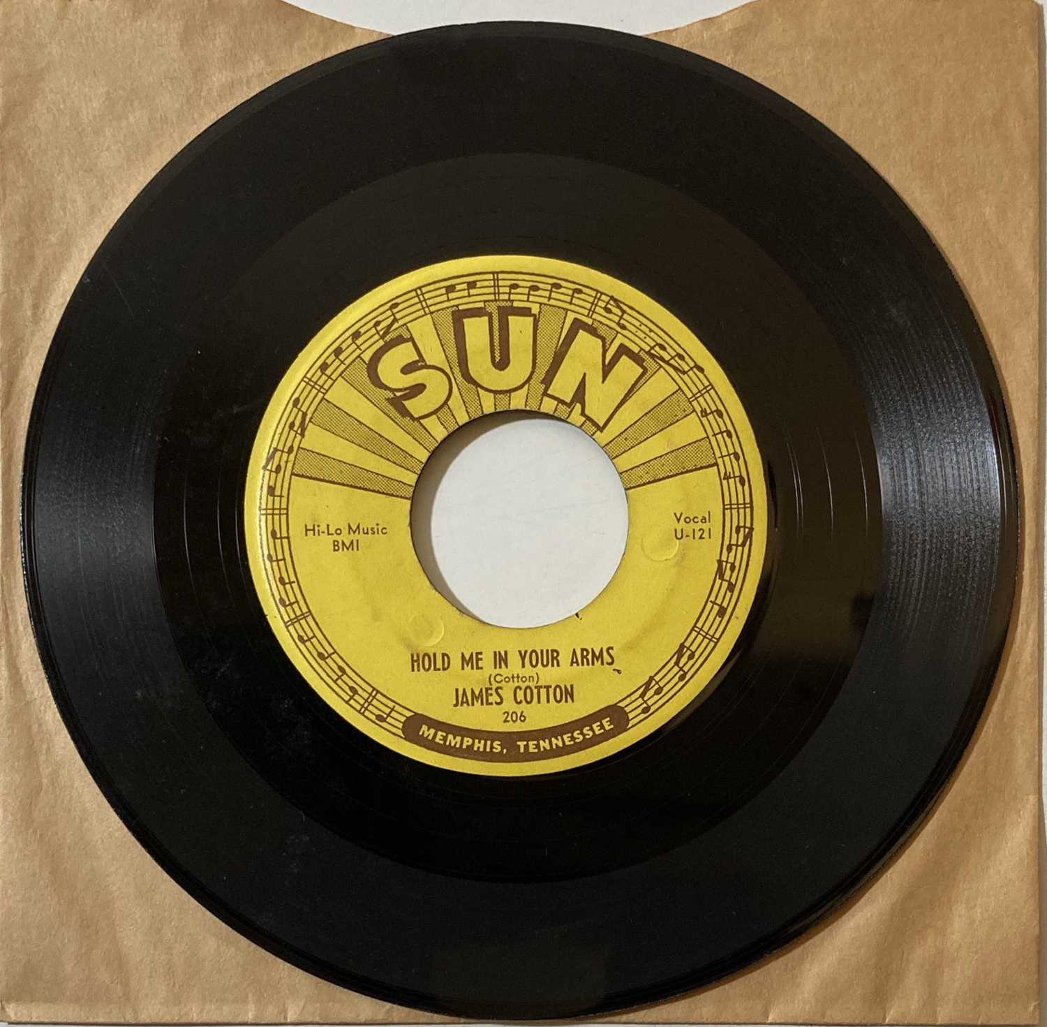 Lot 208 - SUN RECORDS COLLECTION - JAMES COTTON - HOLD ME IN YOUR ARMS - SUN 206.