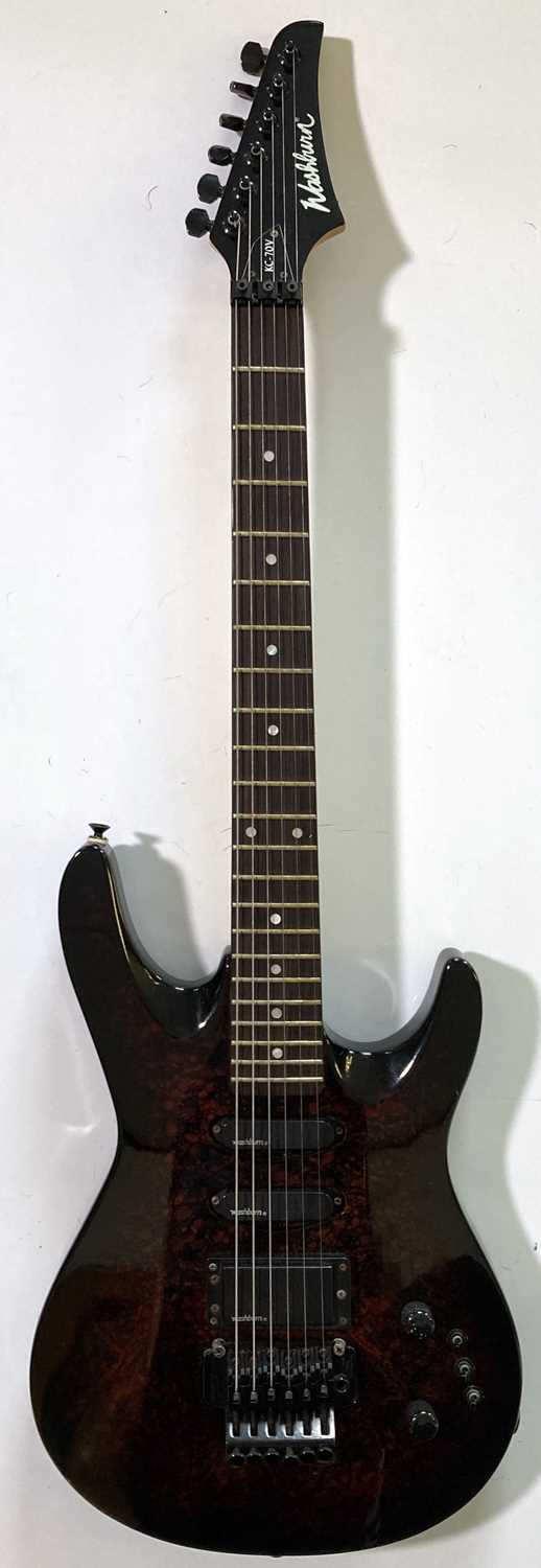 Lot 152 - WASHBURN KC70V ELECTRIC GUITAR WITH CASE.